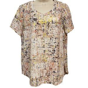 LORD & TAYLOR Abstract Print Blouse